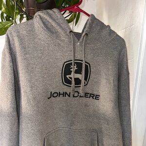 John Deere blood Hoodie Pullover Gray 2XL Graphic